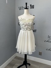 NWT Gianni Bini Ivory Sleeveless Fit and Flare Dress Size M