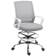 Image of Draughtsman Chair Mesh Drafting Chair Ergonomic Office Chair with Lumbar Support