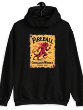 Fireball Cinnamon Whisky Logo  Dragon Graphic Hoodie - Unisex Oversized Pullove