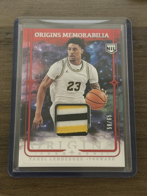 2025-26 Panini Origins Yaxel Lendeborg Origins Memorabilia Red Patch /65