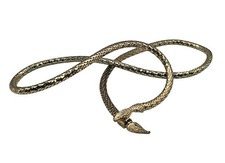 Vintage Gold Tone Mesh Snake Belt/Necklace 39.5" Intricate Snake Head  Tail