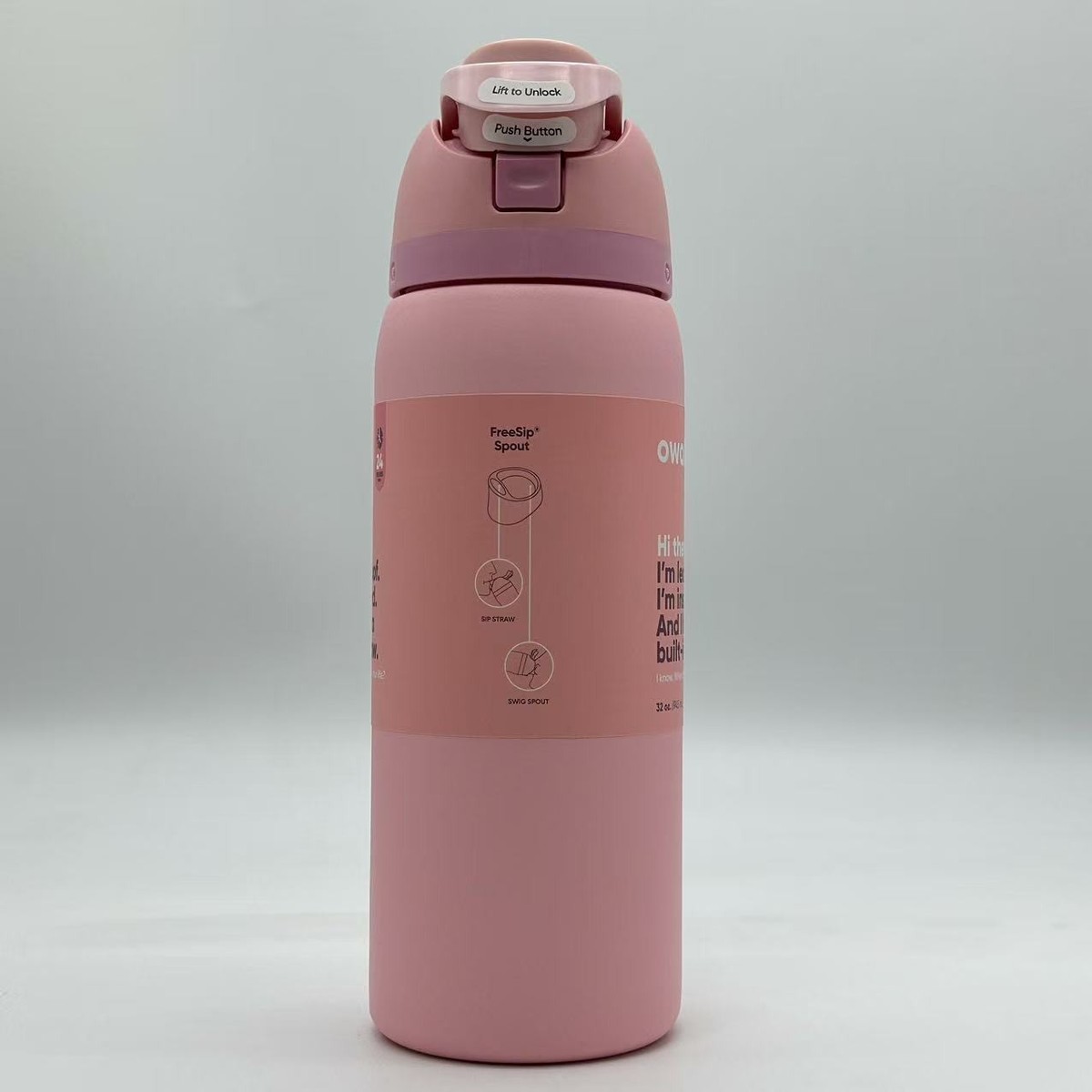 Owala 32oz Rose Quartz FreeSip Water Bottle Sport Mug Top Quality