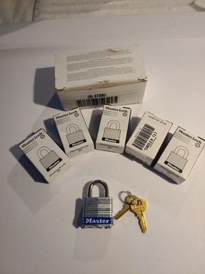 Lot of 6 Master Lock 4TO85, SKU: 6712. New, open box Padlock.
