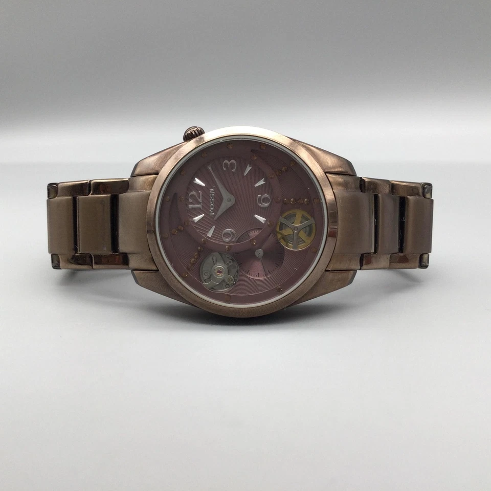 Женские часы Fossil Twist 35 мм бронзовый тон нержавеющая сталь ME-1024 новый аккумулятор - Изображение 4 из 4