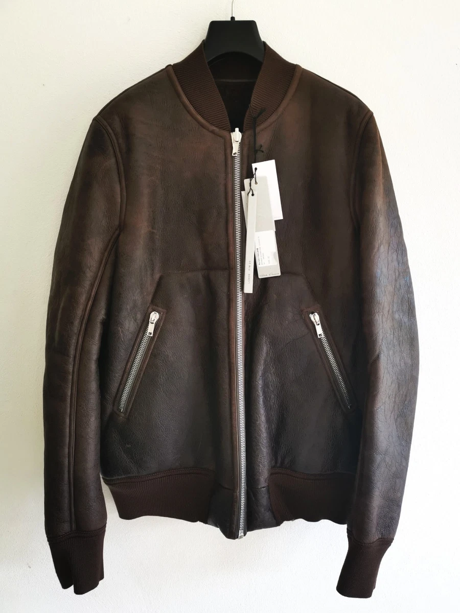 Rick Owens Leather Outer Shell Brown Coats, Jackets & Vests for