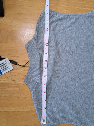 Cable and Gauge Ribbed Tunic Sleeveless Heather Gray NWT Women's Size XL - Afbeelding 12 van 14