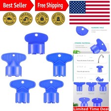 Blue 5-Piece Aerator Key Set - Durable Wrench Tools for Easy Faucet Maintenance