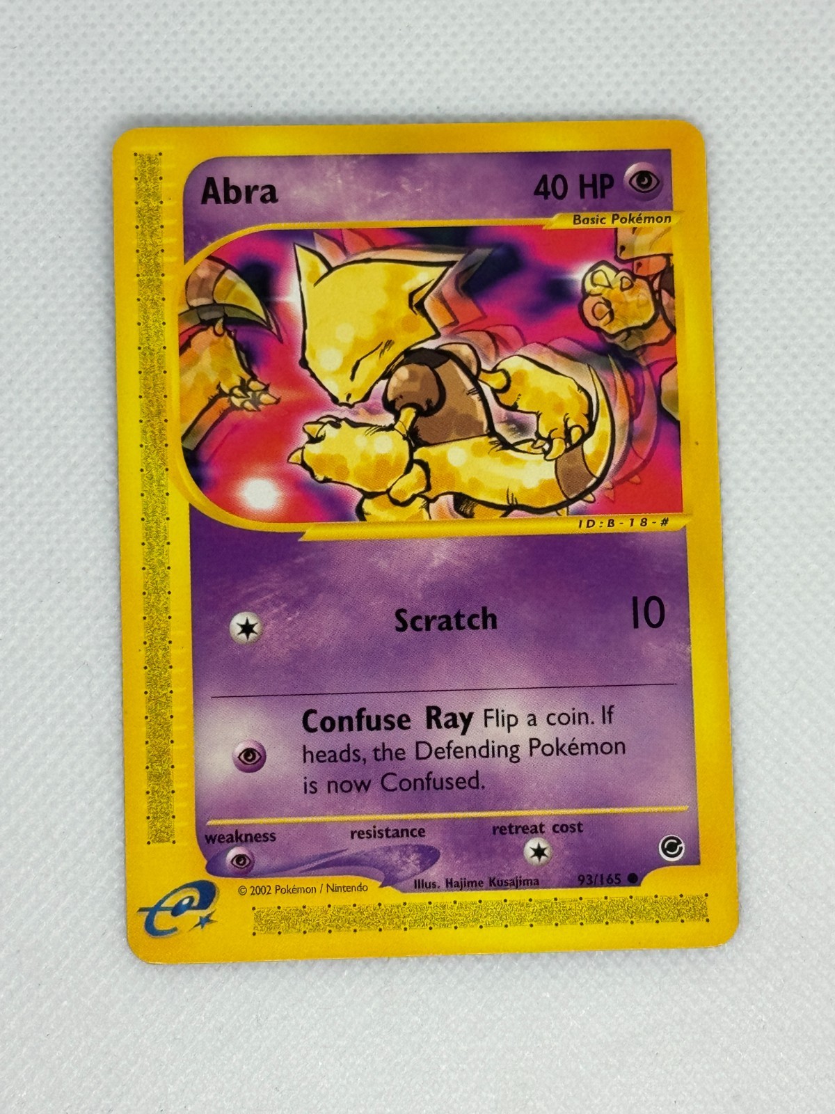 Abra 93/165 Pokemon Expedition Base Unlimited Ereader Vintage LP E-Reader Card-image