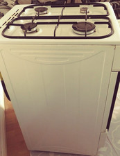 Cookworks Freestanding Gas Cooker White 4-Burner Hob Oven Grill