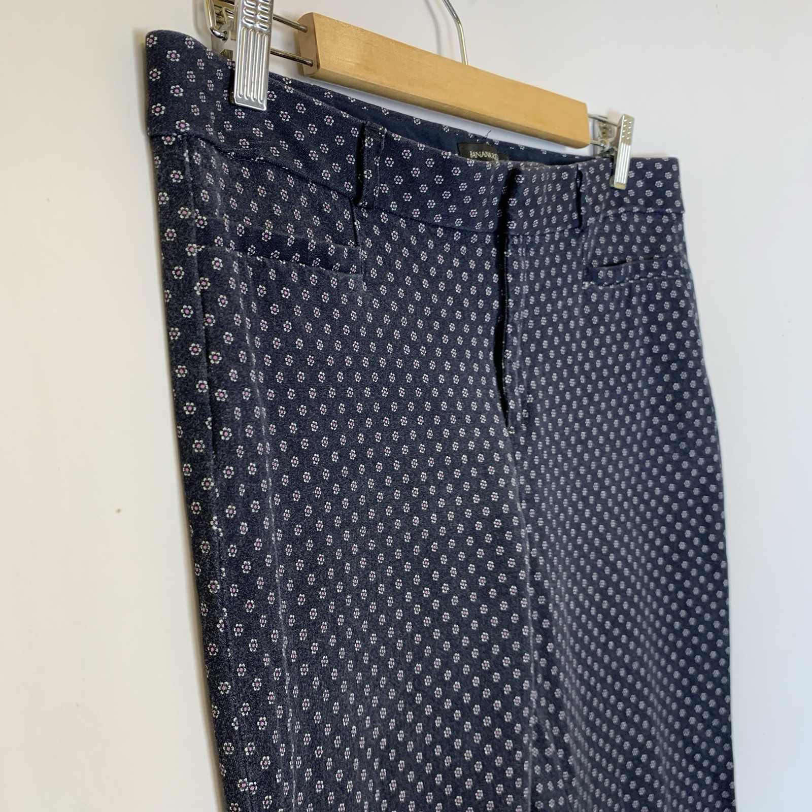 Banana Republic Dress Pants Womens 10 Blue Capri Sloan Fit Business thumbnail 6