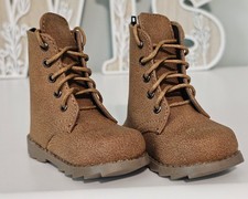 75cm BJD Classic Brown Faux-suede Zipper Lace Up Boots
