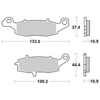 BremsbelÄGe Sbs 886 Hf Kawasaki Vn Vulcan Mean Streak 1600 2004 2007