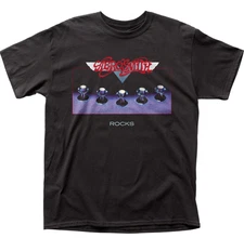 Aerosmith Rocks Men’s T-Shirt – Classic Rock & Roll Band Tee | Black Size S- 3XL