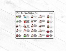 1023-1 Holiday/Christmas Planning Planner Stickers.