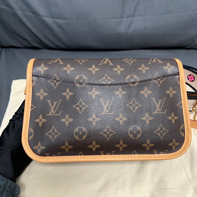 Louis Vuitton Diane Monogram Shoulder Bag Crossbody Brown Gold