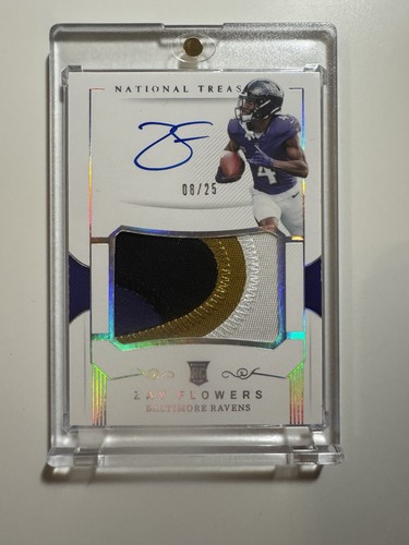 2023 Panini National Treasures Rookie Patch Autographs Zay Flowers #197 /25 🔥