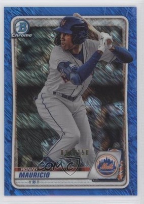2020 Bowman Chrome Prospects Blue Shimmer Refractor 37/150 Ronny Mauricio 10qe