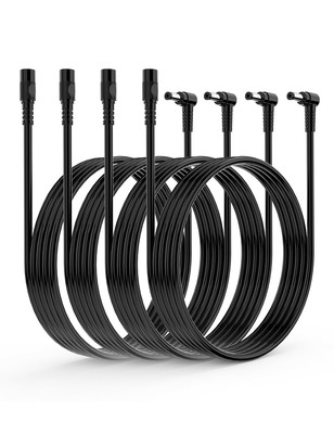 4 Pack DC Power Extension Cable 0.5M 1.64FT 5.5mm x 2.1mm 90 Degree Right Ang...