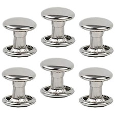100 Sets Silver Stainless Steel Leather Rivets Double Cap Rivet Tubular Metal...