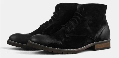 New Handmade Men Chukka Black Suede Color Causal Oxford Leather Dress Mens Boots