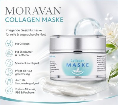 Moravan Collagen Maske 50 ml Gesichtsmaske Feuchtigkeit Reife Haut