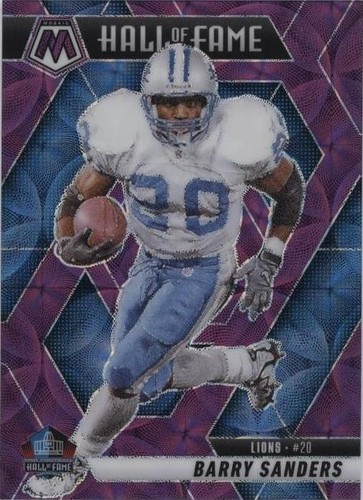2025 Panini Mosaic - Hall of Fame Barry Sanders #291 Purple Scope Prizm