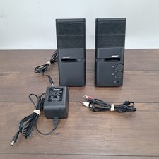Bose MediaMate Computer Speaker Pair W/ AC Adapter Tested & Works Sounds Great