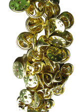 lot of 50 Metal Gold color Butterfly Push On Pin Backs