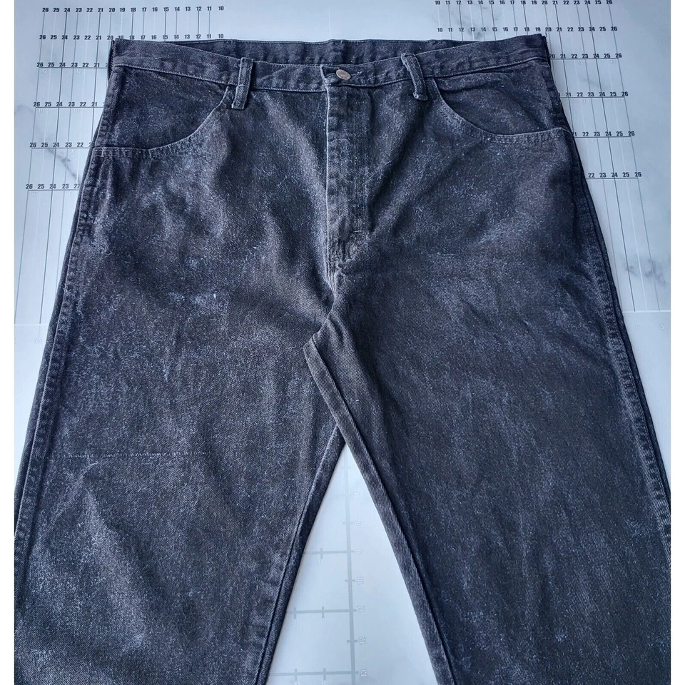 Rustler Jeans Men's Size 38x29 Black Pants Western Straight Workwear Tag 38x30 - Image 2 of 4