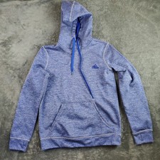 Adidas Hoodie Womens S Blue Climawarm Pullover Sweatshirt Training Active