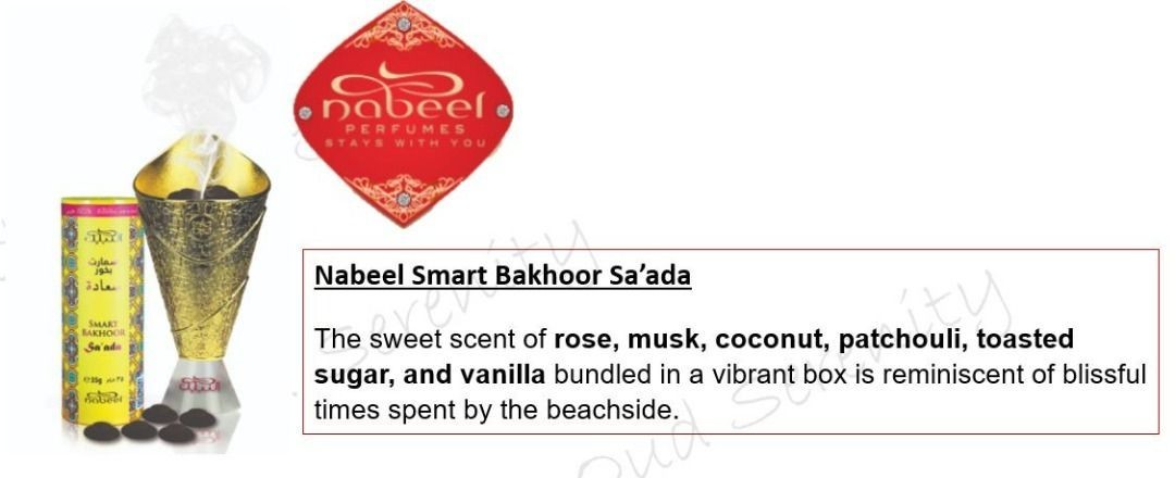 Nabeel Smart Bakhoor Incense Collection  35g Mix & Match Scents