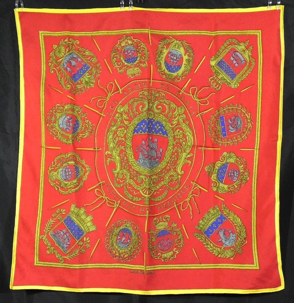 HERMES Carre 90 Silk 100% Scarf Multicolor Authentic  G0603236