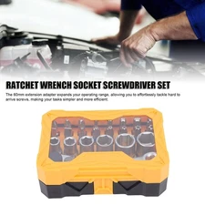 24Pcs Ratchet Wrench Socket Screwdriver Set Ratchet Wrench Set for Furniture
