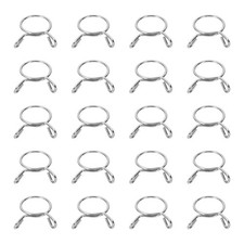 20Pcs 36mm ID 42mm OD Fuel Line Hose Clips Spring Clips Clamps Silver