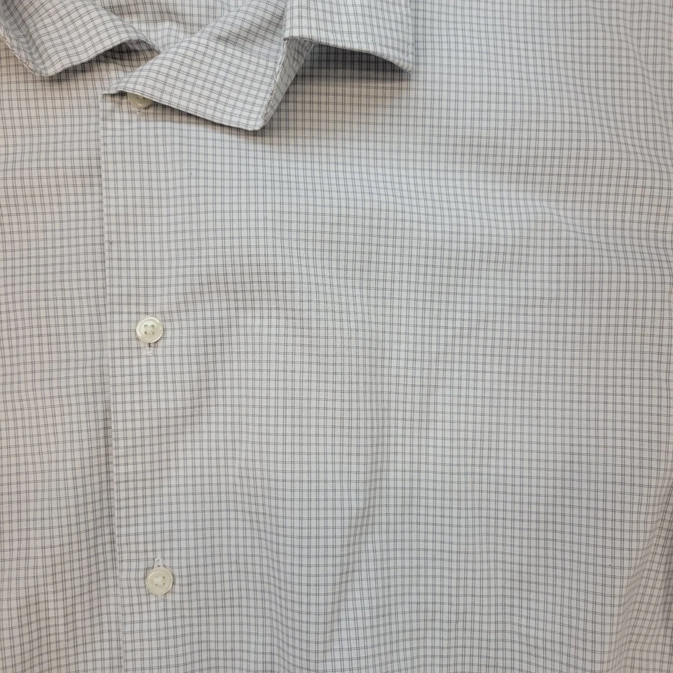 Camisa ajustada Uniqlo Super Non-Iron Jersey para hombre XL gris geométrica informal negocios Foto 2 de 4