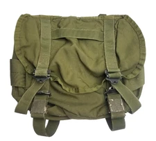 USGI Military 3 Day Field Pack Butt Pack OD Green Nylon Pouch - Vintage Used