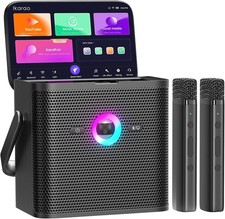 Ikarao Karaoke System Portable Lyrics Display 2 Mics