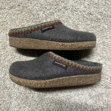 Haflinger Grizzly GZ Slipper Unisex Wool Slip On Size 37 US Mens 4.5 Womens 6