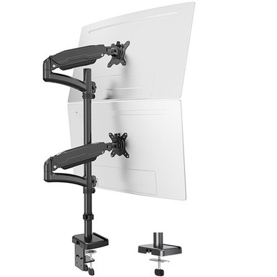 MOUNT PRO Vertical Dual Monitor Mount, Stacked Monitor Stand for 2 Computer S...