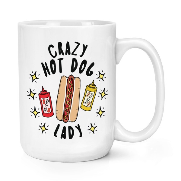 VerrüCkte Hot Dog Damen Stars 426Ml Groß Becher Tasse Fast Food Lustiger Witz-image