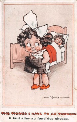 POSTKARTE KINDER DIE DINGE, DIE ICH DURCHMACHEN MUSS FRED SPURGIN