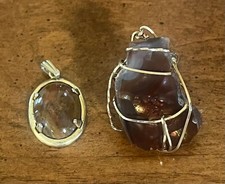 Agate Wire Wrapped Handmade Ring and pendant - Women's