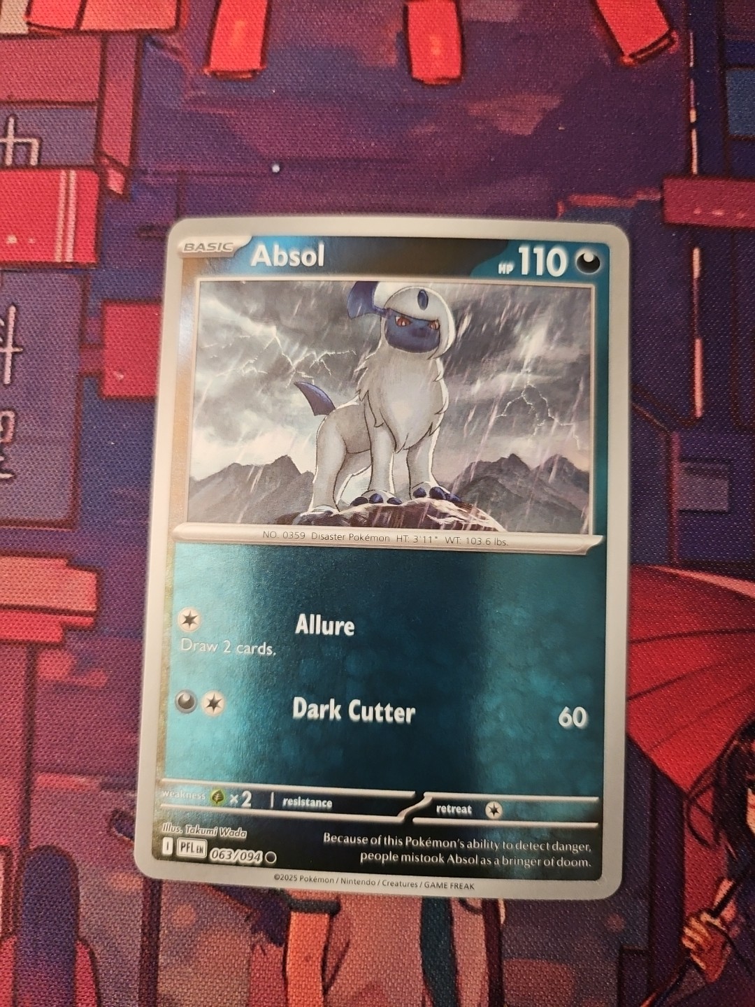 063/094 Absol - Phantasmal Flames - Reverse Holo NM Pokemon