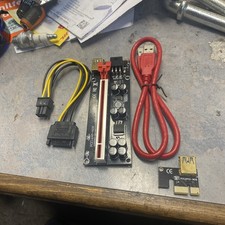 PCI-E Pcie Riser Adapter Kabel Anschluss Grafikkarte Mining Rig ETH Bitcoin