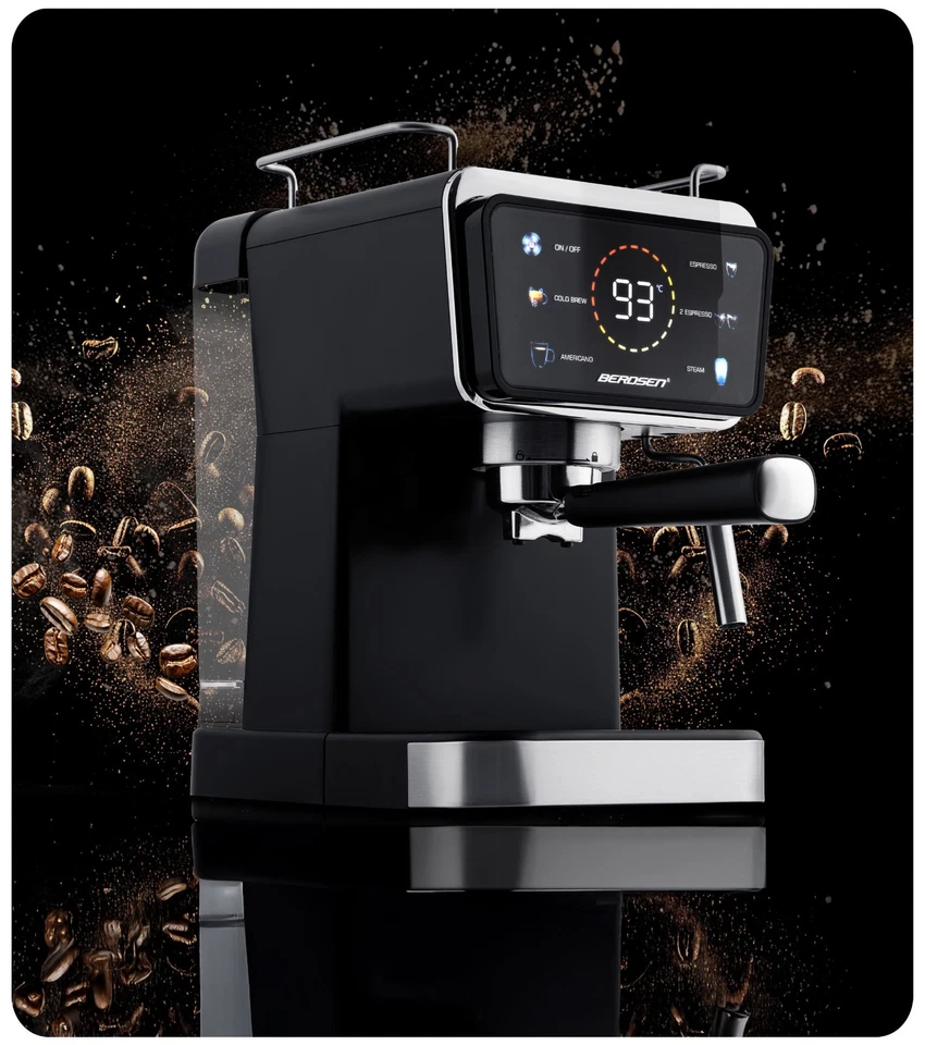 BERDSEN Siebträgermaschine Kaffeemaschine 20 Bar mit Milchaufschäumer Siebträger - Bild 3 von 4