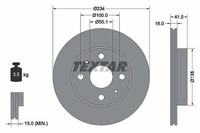 2X Textar Bremsscheibe Vorderachse U.A. FüR Daihatsu, Subaru
