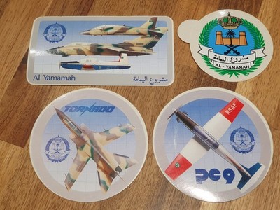 4 x Stickers Al Yamamah Tornado, Hawk And PC-9