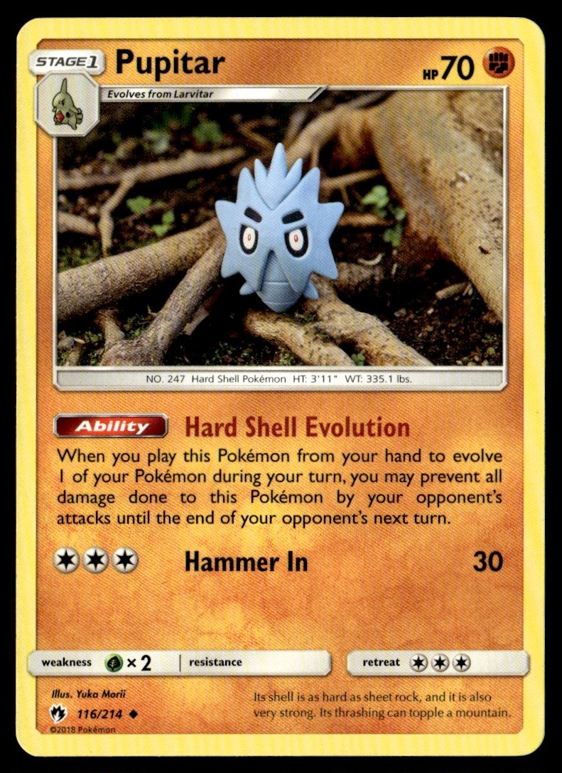 2018 Sun & Moon - Lost Thunder Pupitar Stage 1/Uncommon #116