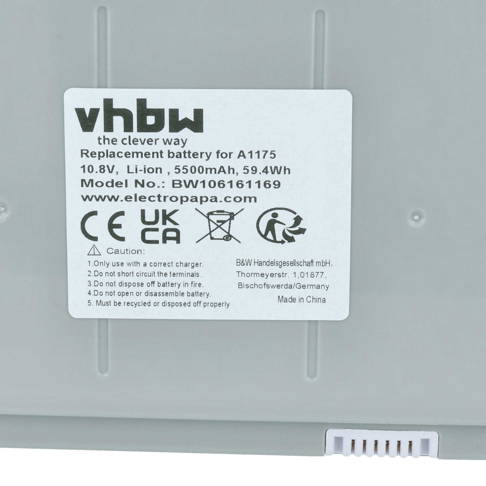Batteria per Apple Macbook Pro MA464LL/A MA464ZH/A MA464KH/A 5500mAh 10,8V foto 5
