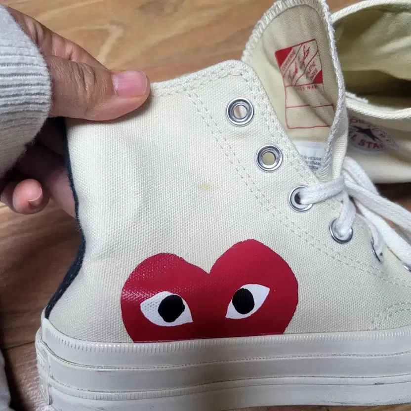 Comme des Garçons x Converse 23SS High Top Sneakers - White thumbnail 3